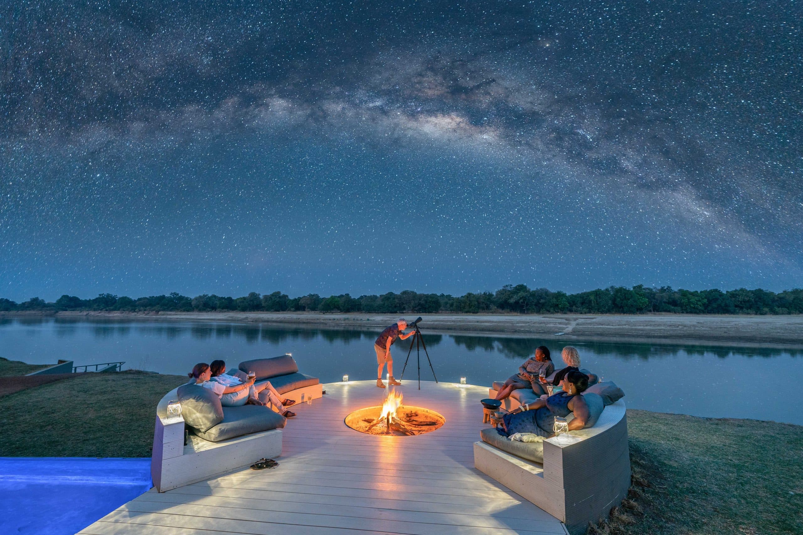 Luxury safari lodge in Zambia